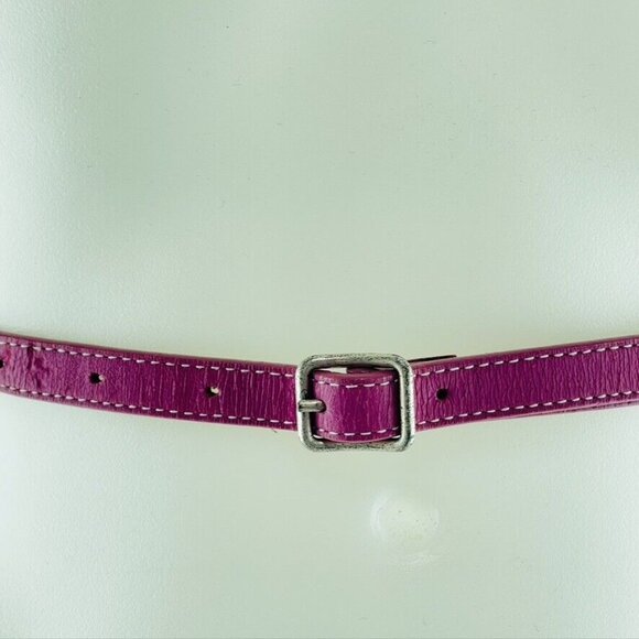 American Eagle Outfitters Womens Genuine Leather Pink Belt Made In Italy - Picture 3 of 7